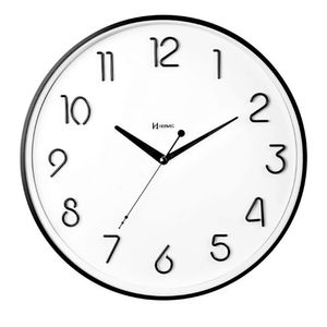 Relógio Herweg Silencioso Alto Relevo 34,6 Cm Preto - Preto