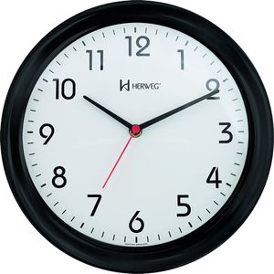 Relógio De Parede Quartz 28 Cm Preto - Preto