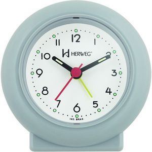 Despertador Analógico Redondo Tradicional Quartz Cinza - Cinza