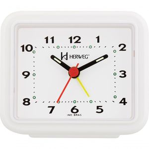 Relógio Despertador Quartz Alarme Forte Branco - Branco