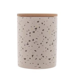 Potiche De Cerâmica Com Tampa De Bambu 8674 - Lyor