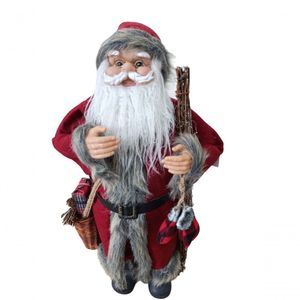 Papai Noel Em Pé Lenhador Vermelho 60cm