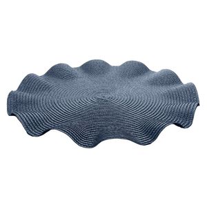 Kit 6 Lugares Americanos Babado Azul 38cm - Wolff