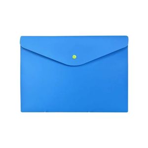 Envelope Plástico Com Botão A4 Azul - Dello