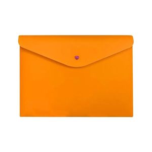 Envelope Plástico Com Botão A4 Laranja - Dello