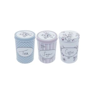 Jogo De Latas Decorativas Floral 12963 Em Casa Tem