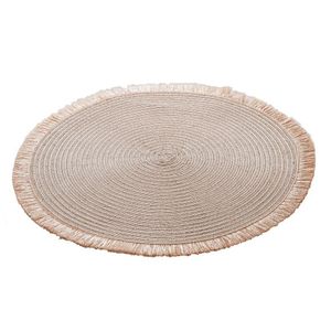 Kit 4 Lugares Americanos De Poliéster Dourado 38cm