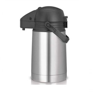 Garrafa Isotérmica 1000ml Em Inox Com Ampola De Vidro E Botão De Acionamento 1027 - Livon