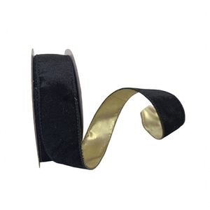 Fita Aramada Preta Em Tecido 3,8cm X 9,14m