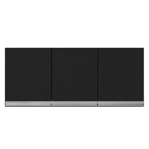 Armário Aéreo Andréia 120 Cm 3 Portas Preto Ajl