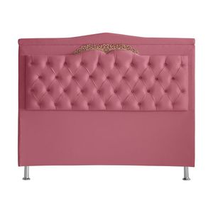 Cabeceira De Cama Box Madri Casal Queen 160 Cm Suede Rosa Bebê Eli Móveis E Decoração