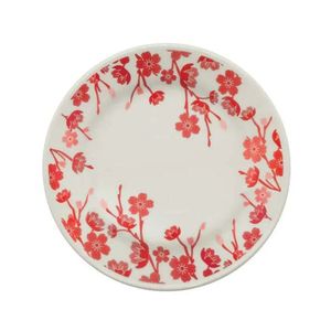Prato De Sobremesa De Cerâmica Jardim Oriental 18cm 1unidade - Biona 5102
