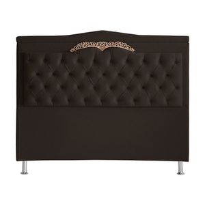 Cabeceira De Cama Box Madri Casal 140 Cm Suede Marrom Eli Móveis E Decoração