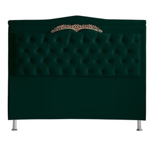 Cabeceira De Cama Box Madri Casal Queen 160 Cm Suede Verde Eli Móveis E Decoração