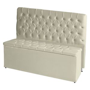 Kit De Quarto Cabeceira De Cama Box E Calçadeira Baú Bella Casal 140 Cm Suede Botão Strass Porcelana Eli Móveis E Decor
