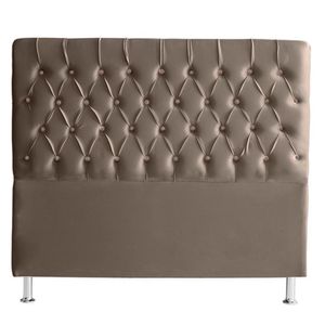 Cabeceira De Cama Box Bella King 195 Cm Suede Botão Cristal Capuccino Eli Móveis E Decoração