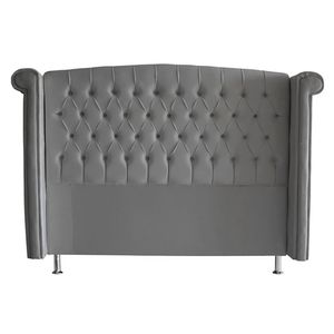 Cabeceira De Cama Box Toquio King 195 Cm Suede Prata Eli Móveis E Decoração