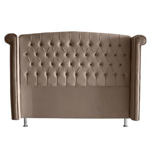 Cabeceira De Cama Box Toquio Casal Queen 160 Cm Suede Capuccino Eli Móveis E Decoração