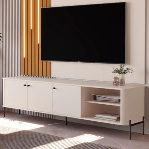 Bancada Para Tv 70 Polegadas Sven Off White Preto