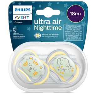 Chupeta Ultra Air Noturno Nuvem/bicho 18m+ - Philips Avent