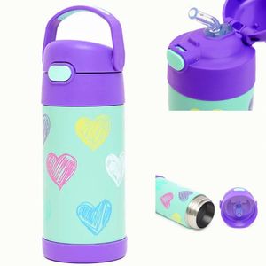 Garrafa Térmica Funtainer Corações Coloridos 355ml - Thermos