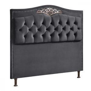Cabeceira Holanda 0,90 Para Cama Box Solteiro - Veludo Chumbo