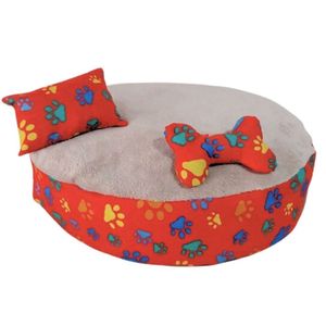 Cama Bola 50 Cm Para Cachorros E Gatos Caminha Pet Cor:vermelho