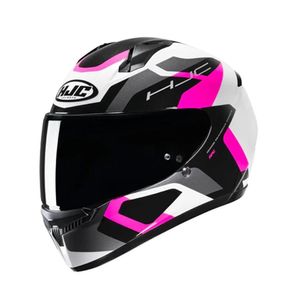 Capacete Hjc C10 Tins Branc Cinz Pret Rosa 56