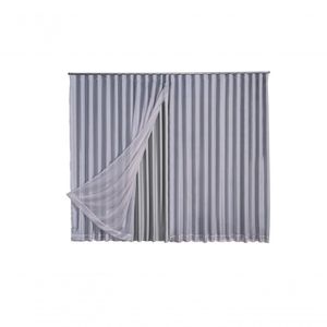 Cortina Blackout Com Voil 5,00x2,50 Para Trilho Duplo Gelo