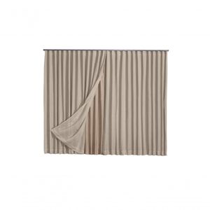 Cortina Microfibra Com Linho 5,00x2,50 Para Trilho Suíço Cinza