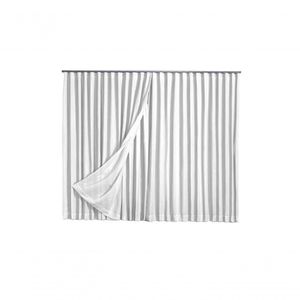 Cortina Microfibra Com Linho 6,00x2,80 Para Trilho Duplo Branco