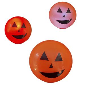 Mini Abóbora De Borracha Halloween Com Luz De Led