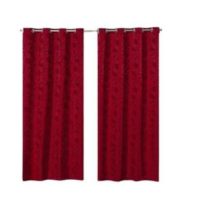 Cortina Jacquard 3,00x2,70 Para Varão Simples Azul Marinho