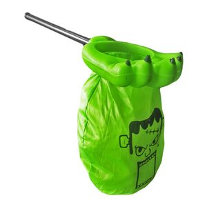 Sacola Pega Doce Halloween Frankenstein Com Mão Verde