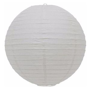 Lanterna Luminária Oriental De Tecido Branca - 30cm