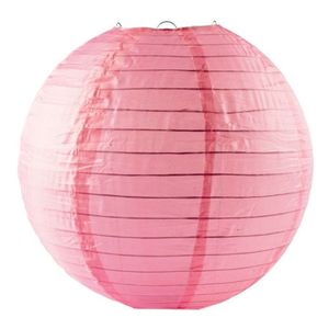 Lanterna Luminária Oriental De Tecido Rosa - 30cm