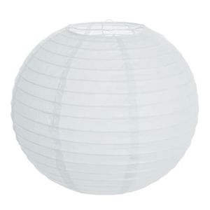 Lanterna Luminária De Papel Oriental Branca - 30cm