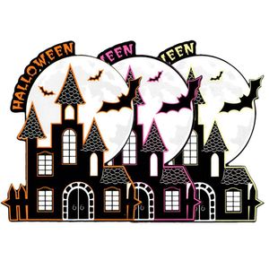 Decoração De Mesa Halloween Castelo Neon - 6 Unidades