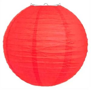 Lanterna Luminária Oriental De Tecido Vermelha - 35cm