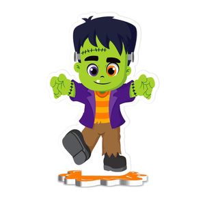 Enfeite De Mesa Halloween Frankenstein Eva - 17cm X 11cm