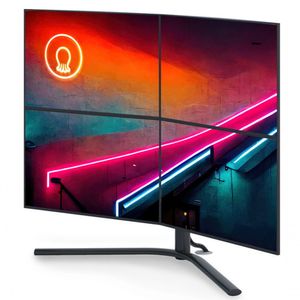 Suporte De Mesa Para 4 Monitores Até 24 Octoo Clipway-4 Prateado