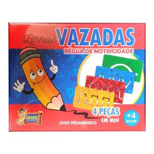 Jogo Pedagógico Linhas Vazadas Régua - 4 Peças