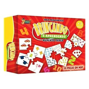 Jogo Pedagógico Brincando E Aprendendo Números Pares - 1 Un
