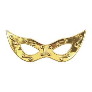 Máscara Decorativa Grande Festa Carnaval - 1 Unidade Cor Dourado