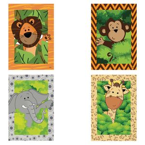 Quadros Decorativos Safari - 21cm X 31cm - 4 Unidades