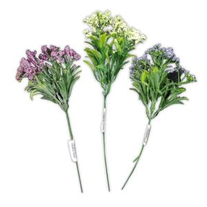 Pick Decorativo Flores Gipso - 23cm Cor Creme