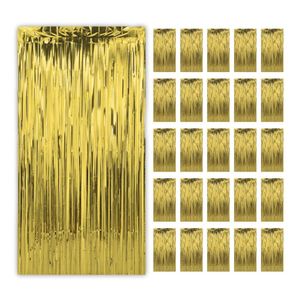 Kit 50 Cortina Fitas Metalizadas Dourada Decoração