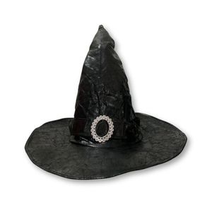 Chapéu De Bruxa Preto Com Fecho Luxo Halloween
