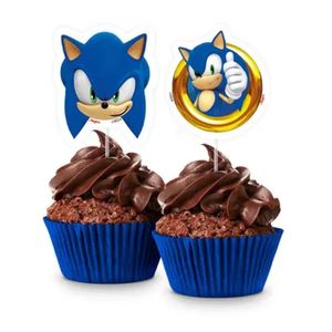 Picks Decorativos Regina Sonic Video Game - 8 Unidades