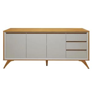 Buffet Piazza 3 Portas 3 Gavetas Mavaular Off White Naturalle